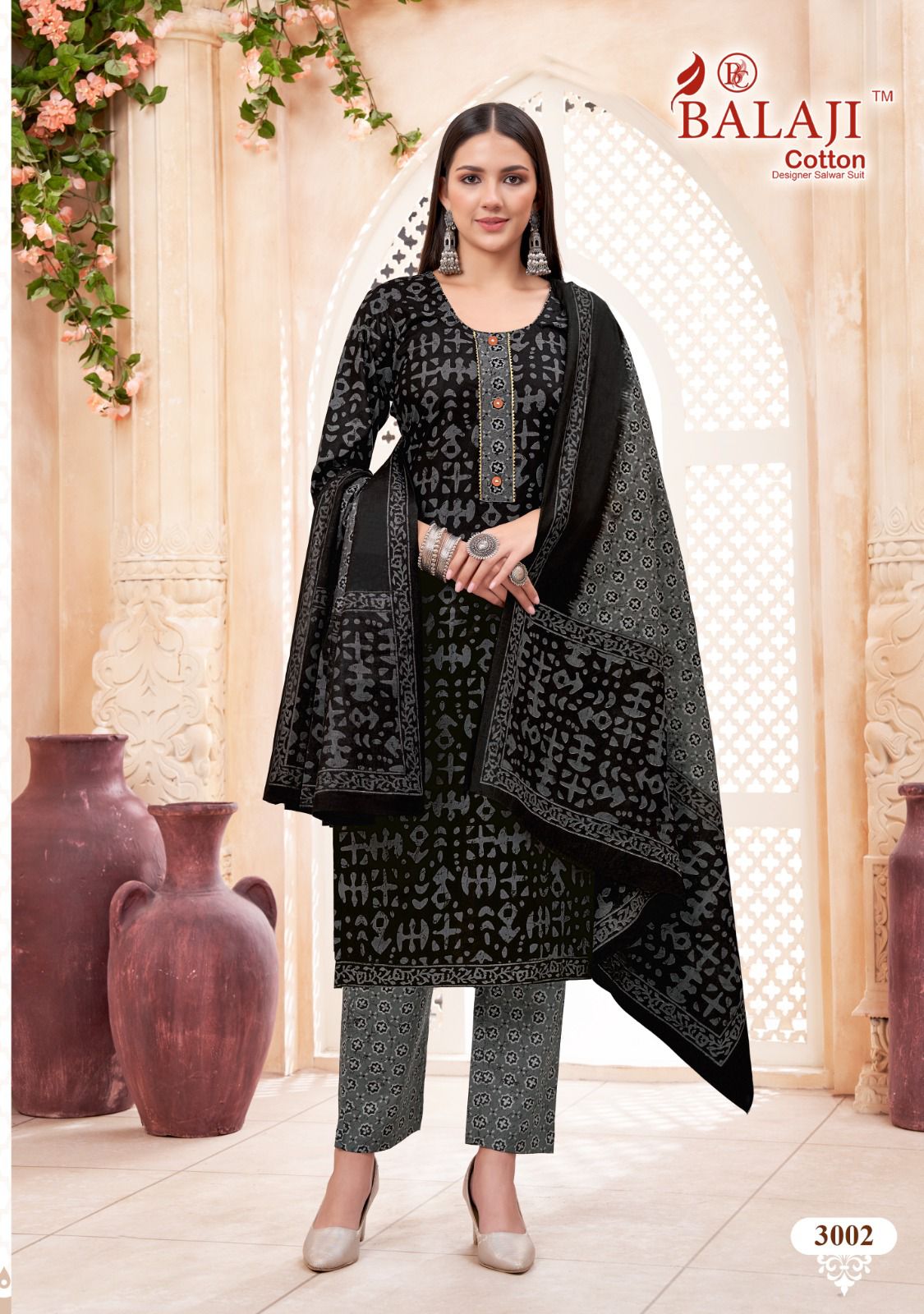 Balaji Battik Art Work Vol 3 Printed Cotton Dress Material Catalog